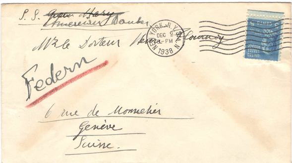 Lettre de Paul Federn à Henri Flournoy