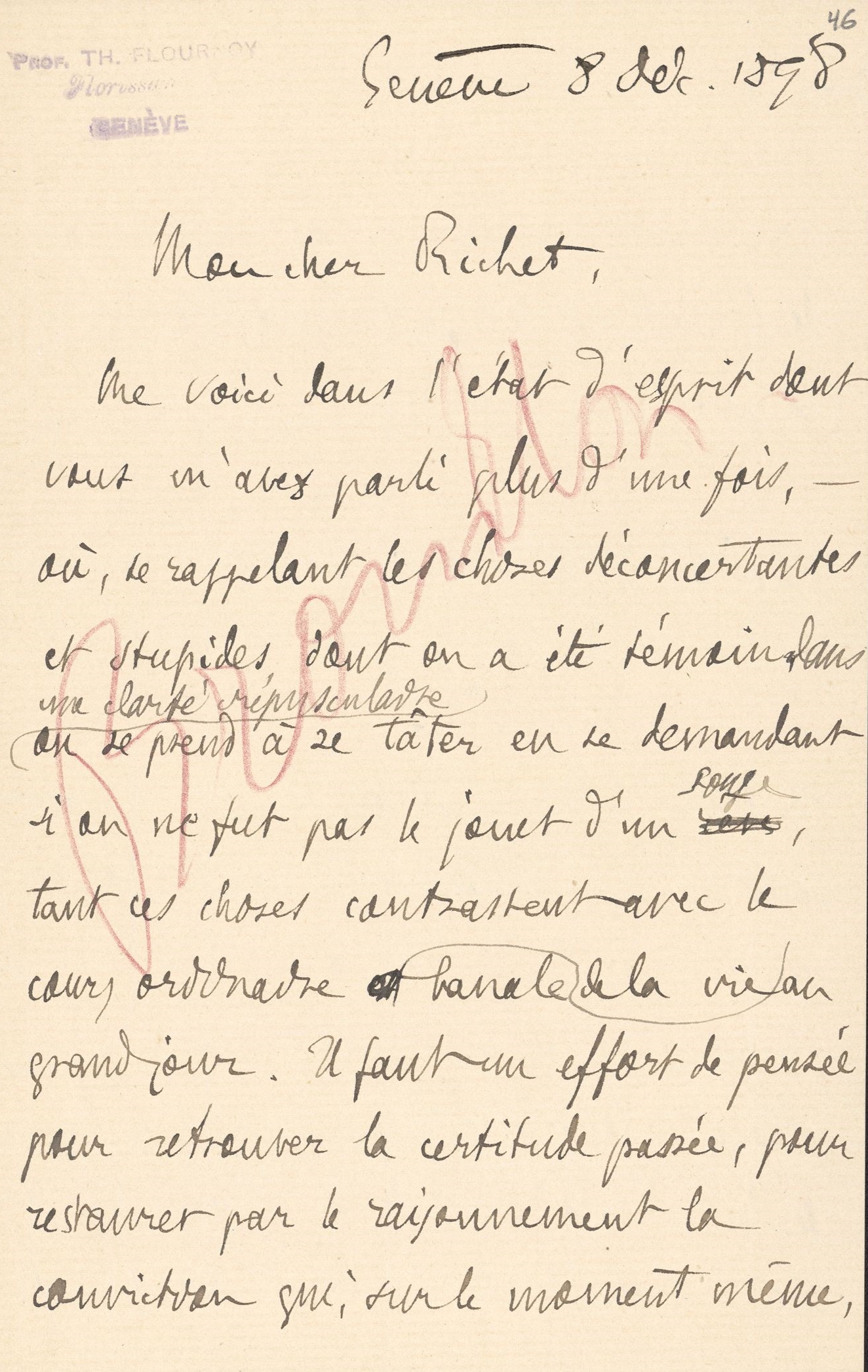 De Théodore Flournoy à Charles Richet