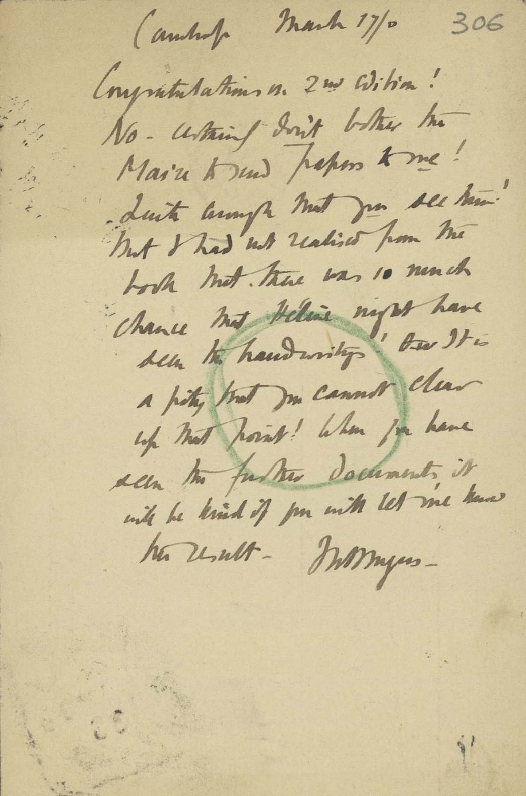 Myers Frederic William Henry