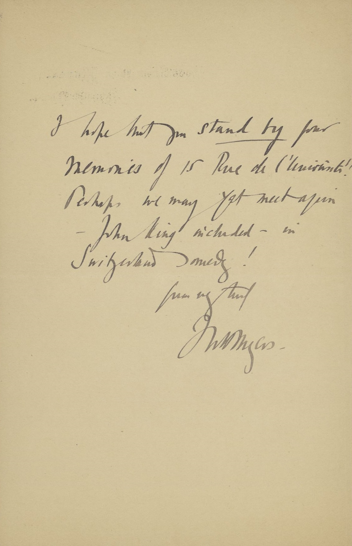 Myers Frederic William Henry