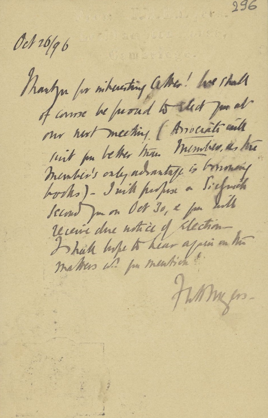 Myers Frederic William Henry