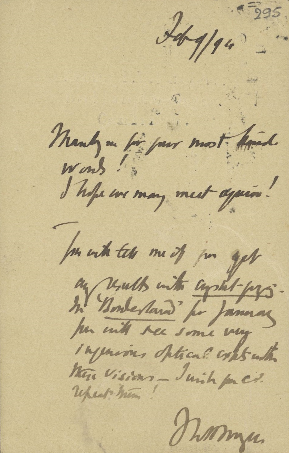 Myers Frederic William Henry