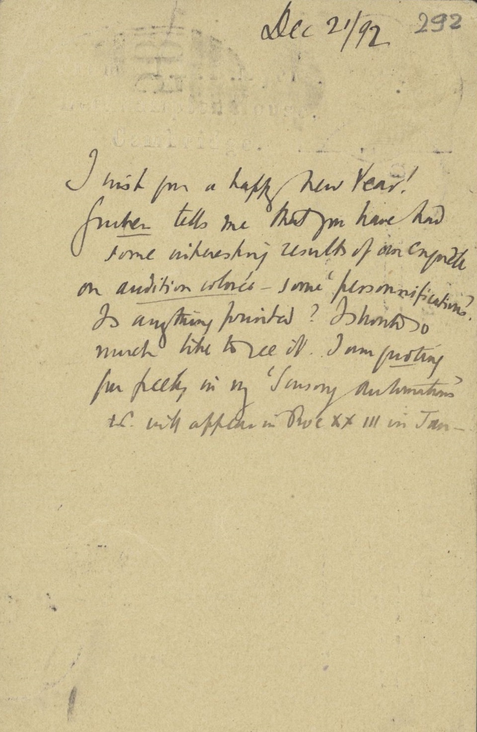 Myers Frederic William Henry