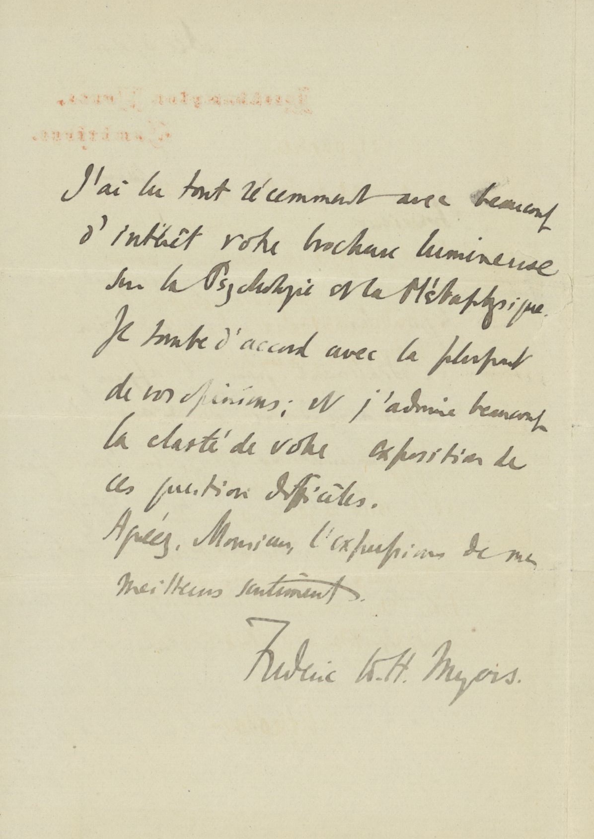 Myers Frederic William Henry