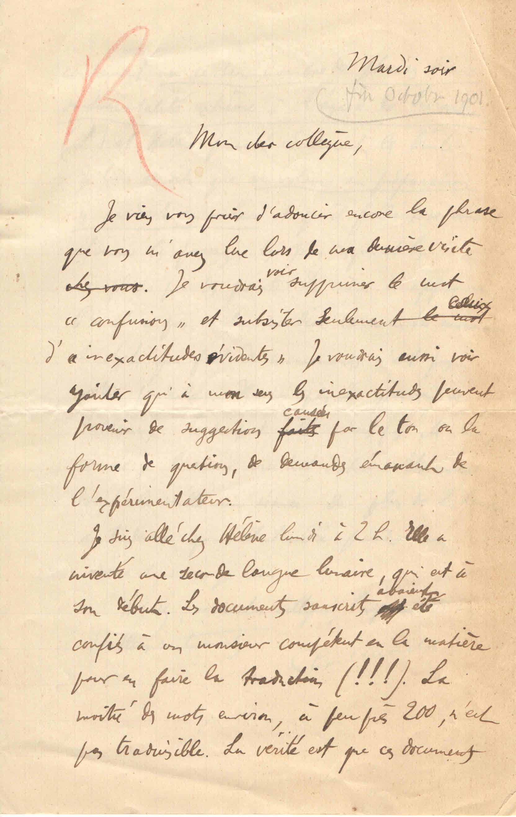 Lettre de Paul Marchot