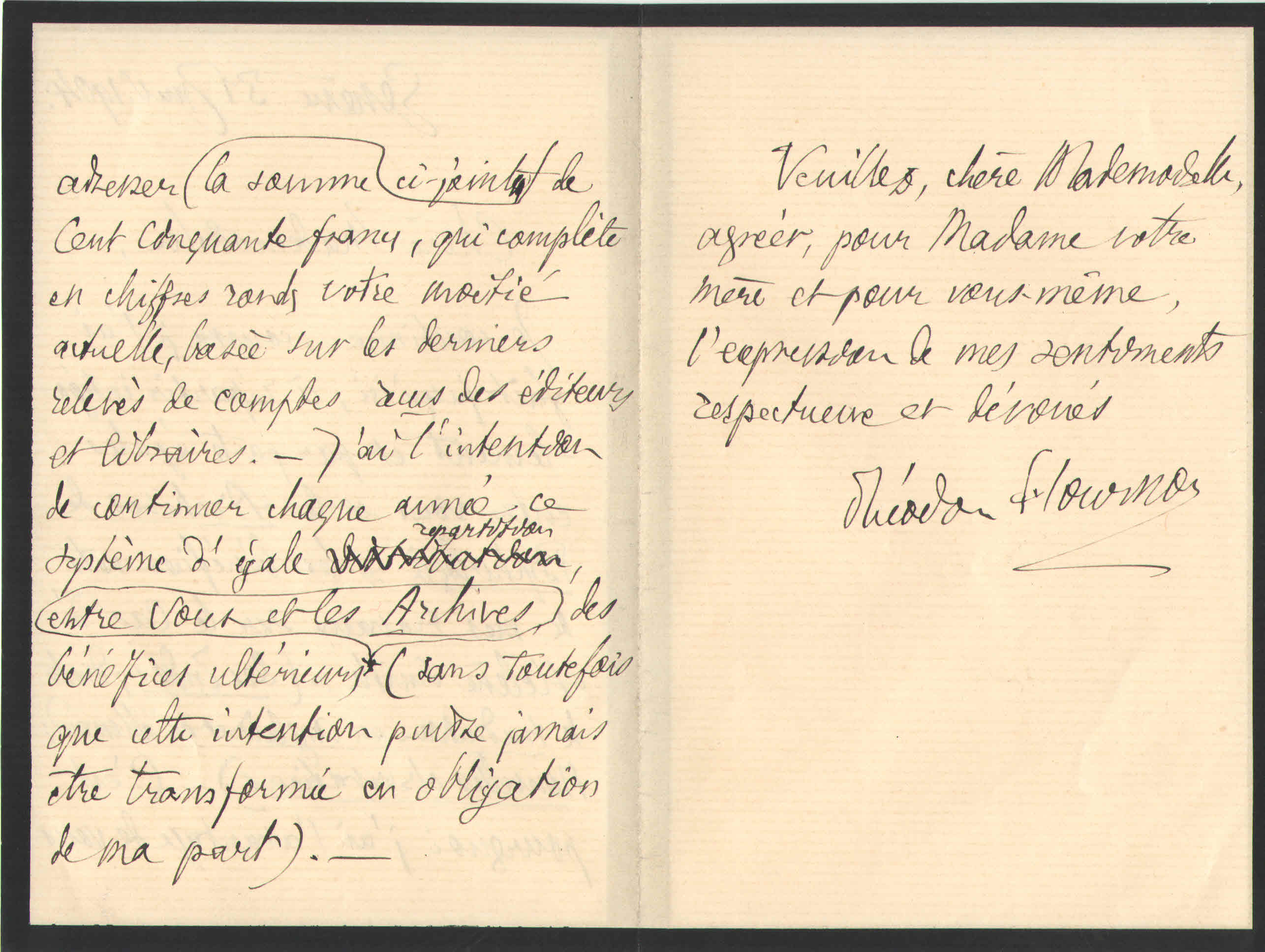 Théodore à Elise, le 31 janvier 1904