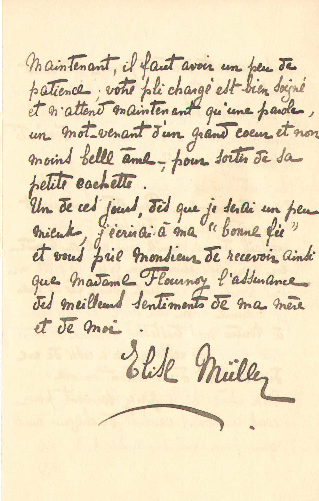 Elise à Théodore, le 29 avril 1902