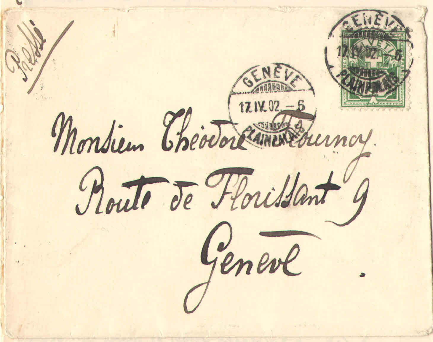 Elise à Théodore, le 17 avril 1902