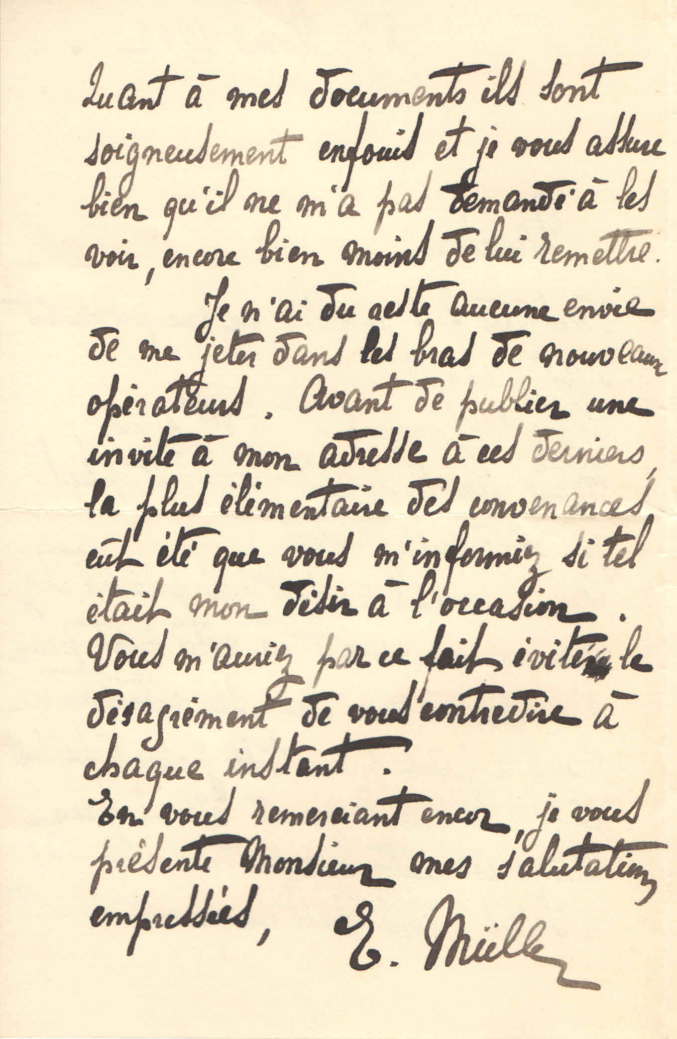 Elise à Théodore, le 27 mars 1902