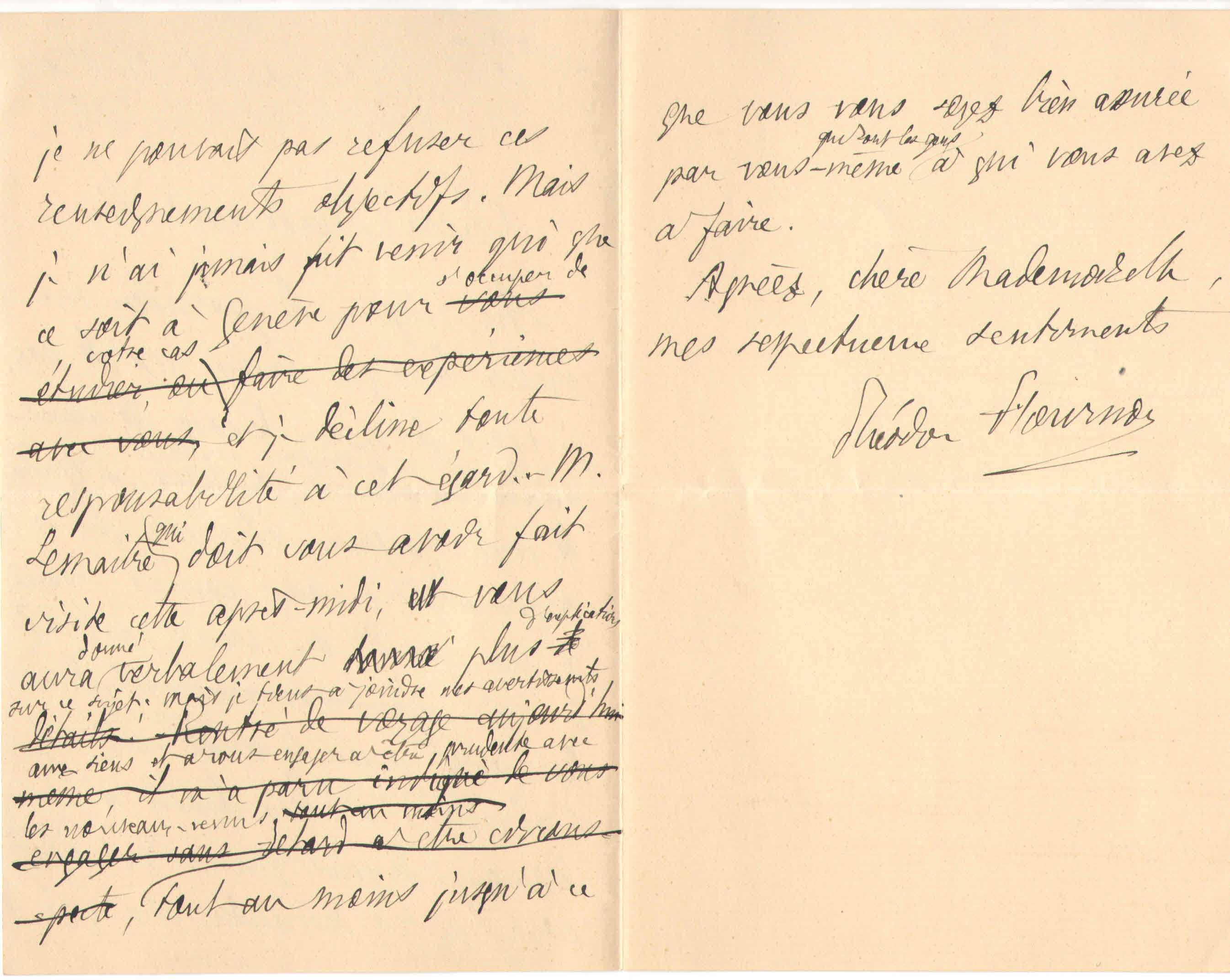 Théodore à Elise, le 26 mars 1902