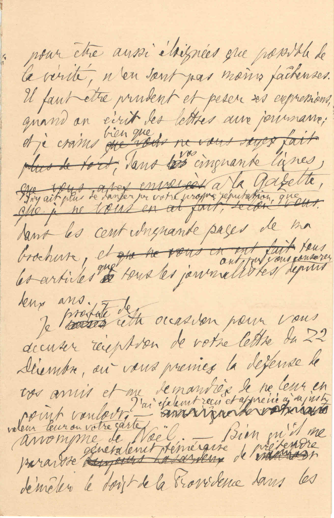 Théodore à Elise, le 9 janvier 1902