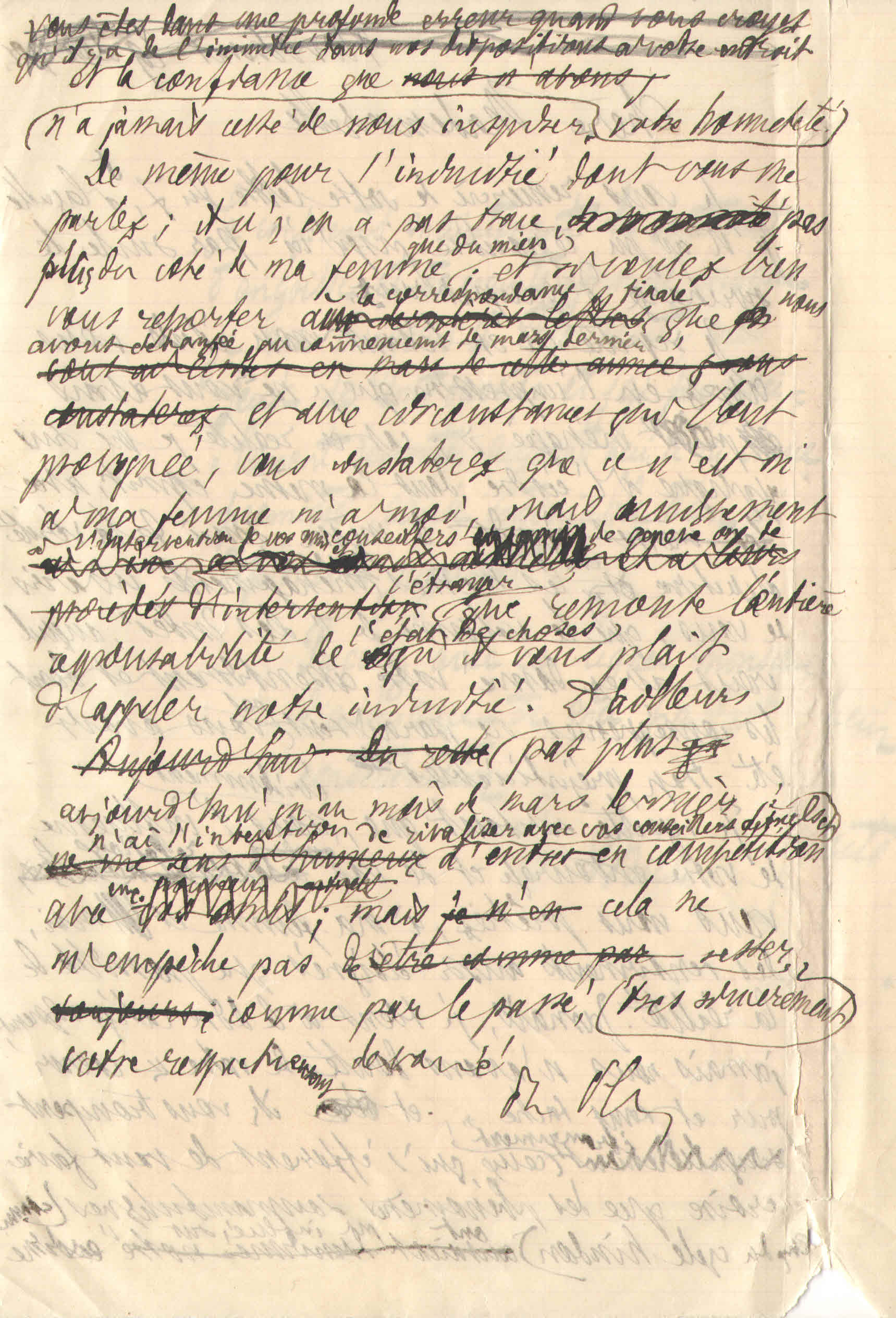 Théodore à Elise, le 19 décembre 1901