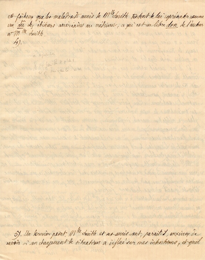 Théodore à Elise, le 5 mars 1901