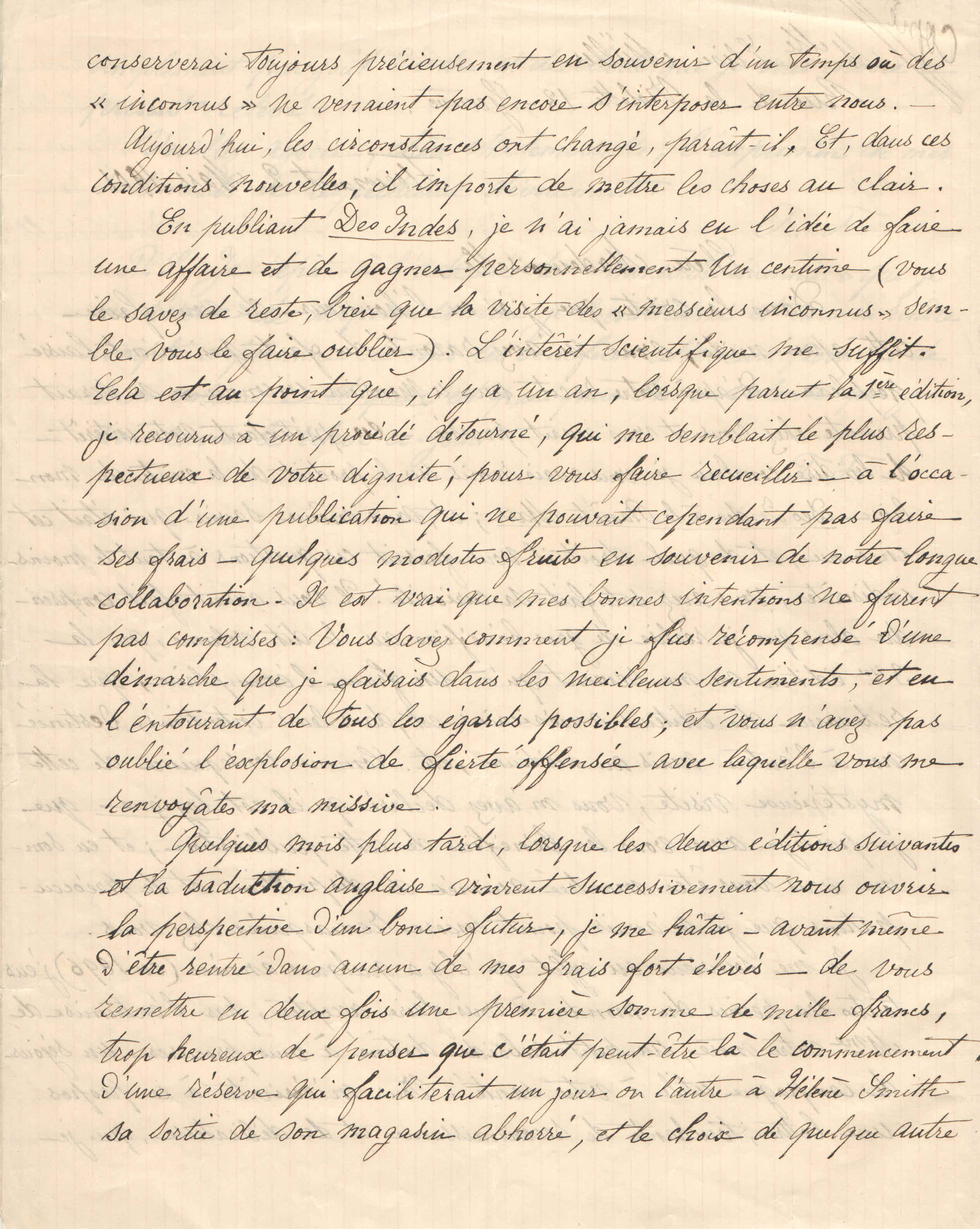 Théodore à Elise, le 2 mars 1901